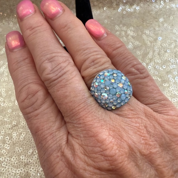 NWT Gorgeous Austrian Crystal / 925 Silver Size 6.5 ring from Mosaico - Picture 11 of 11